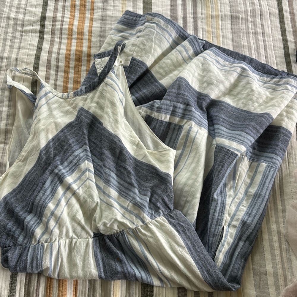Carve Designs Mabel Dress Navy Sunrise Stripe small